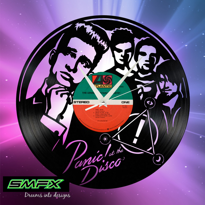 panic at the disco Laser Cut Vinyl Record artist representation or vinyl clock