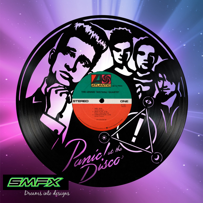 panic at the disco Laser Cut Vinyl Record artist representation or vinyl clock