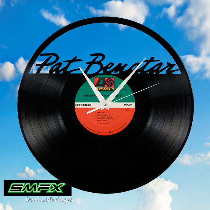 pat benatar Laser Cut Vinyl Record artist representation or vinyl clock