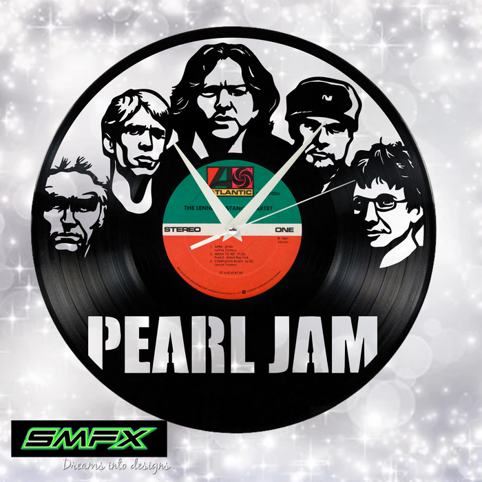 PEARL JAM Laser Cut Vinyl Record artist representation or vinyl clock