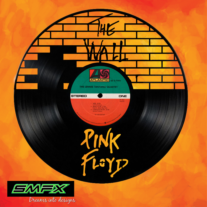 pink floyd Laser Cut Vinyl Record artist representation or vinyl clock