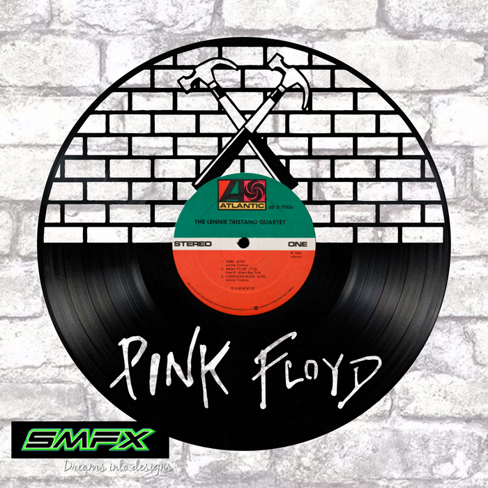 pink floyd Laser Cut Vinyl Record artist representation or vinyl clock