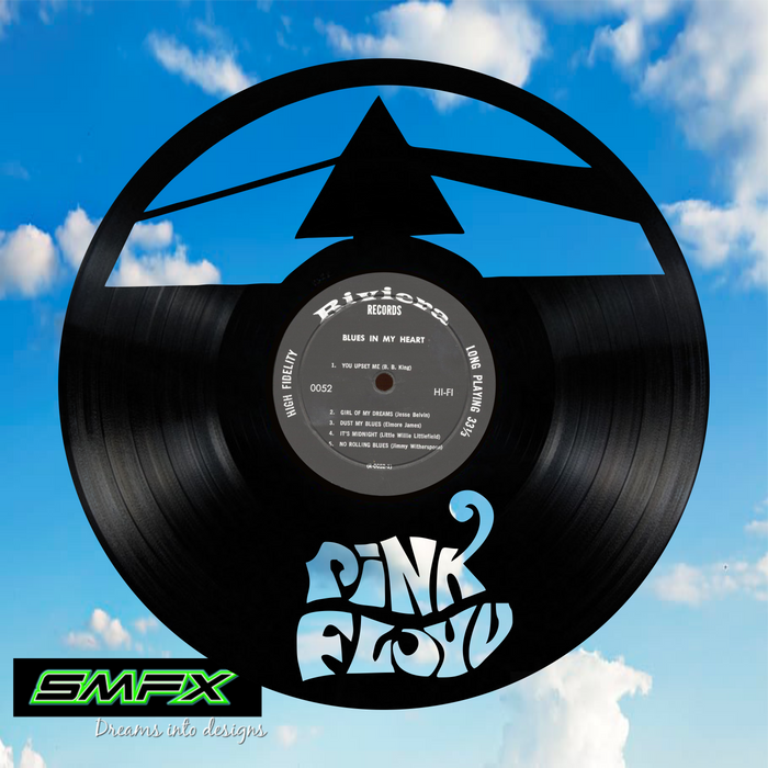 pink floyd Laser Cut Vinyl Record artist representation or vinyl clock