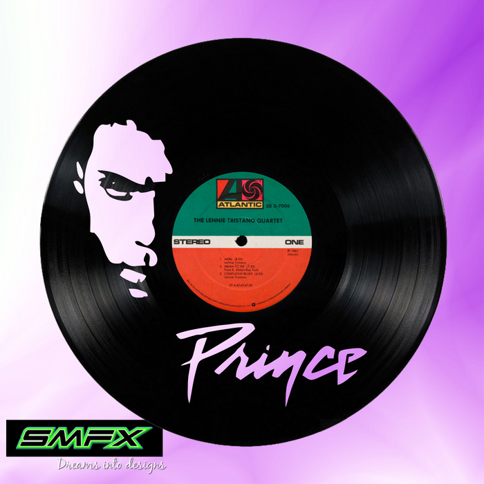 prince Laser Cut Vinyl Record artist representation or vinyl clock