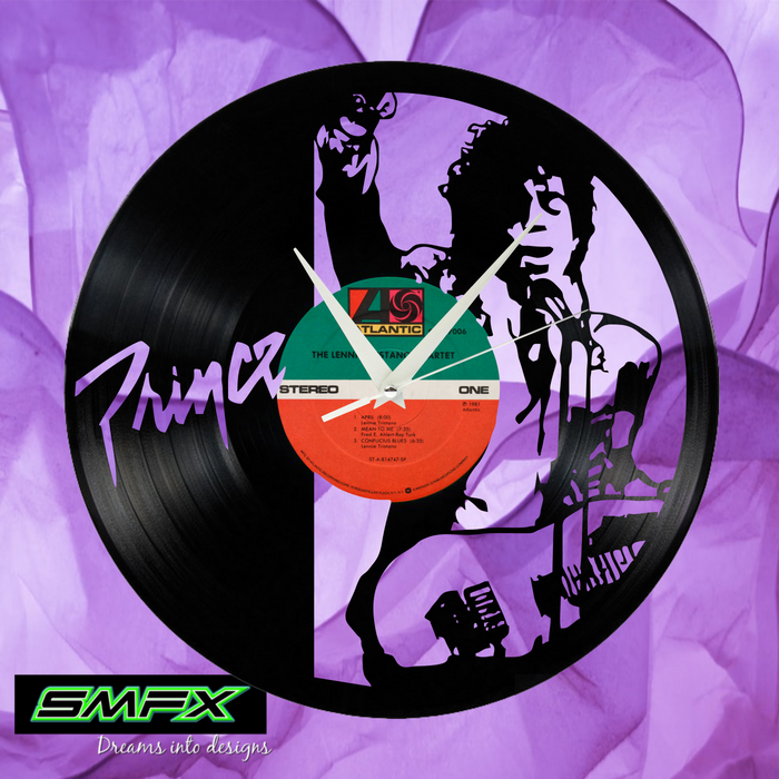 prince Laser Cut Vinyl Record artist representation or vinyl clock