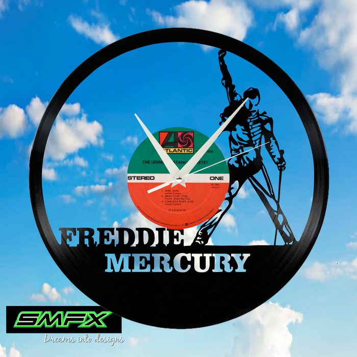 queen Laser Cut Vinyl Record artist representation or vinyl clock