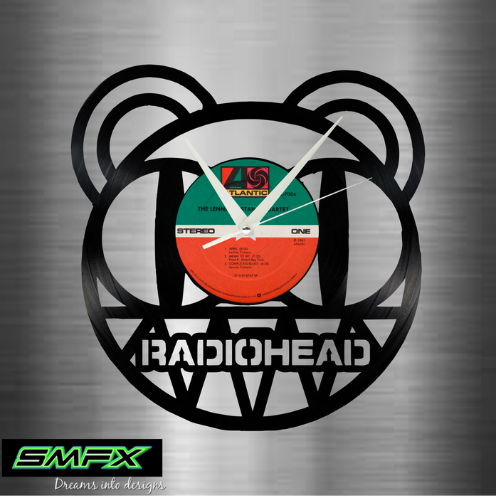 RADIOHEAD Laser Cut Vinyl Record artist representation or vinyl clock