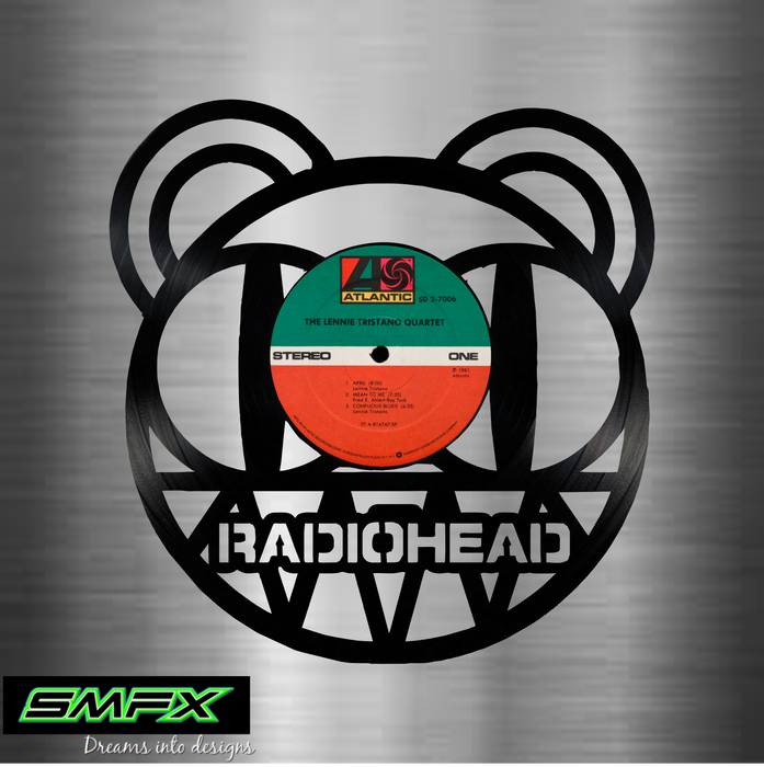 RADIOHEAD Laser Cut Vinyl Record artist representation or vinyl clock