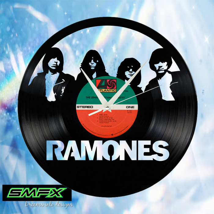 ramones Laser Cut Vinyl Record artist representation or vinyl clock