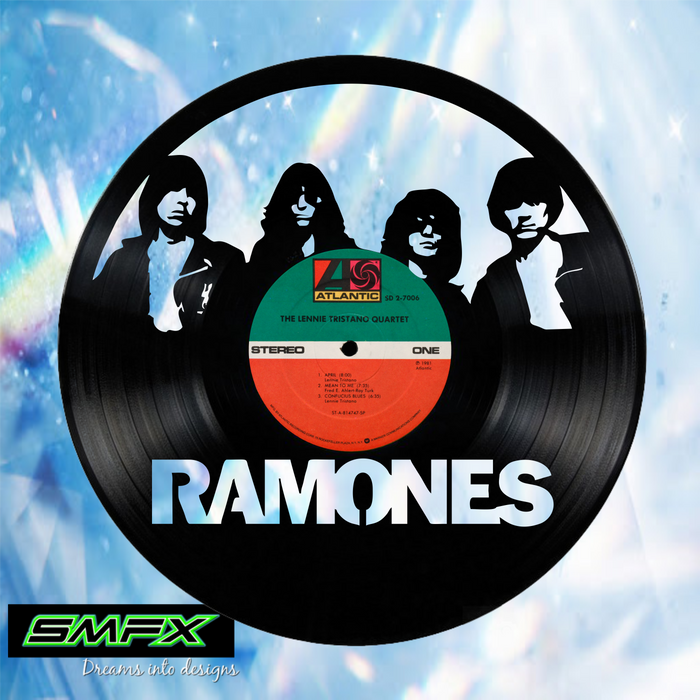 ramones Laser Cut Vinyl Record artist representation or vinyl clock