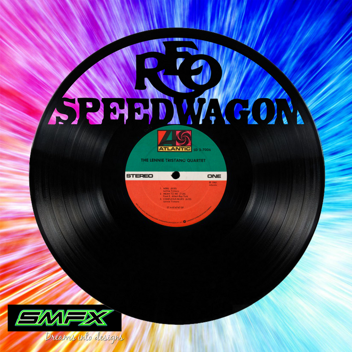 reo speed wagon Laser Cut Vinyl Record artist representation or vinyl clock
