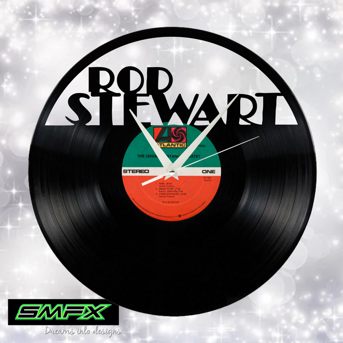 rod stewart wagon Laser Cut Vinyl Record artist representation or vinyl clock