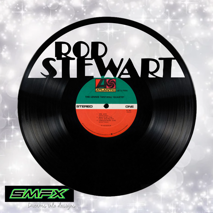 rod stewart wagon Laser Cut Vinyl Record artist representation or vinyl clock