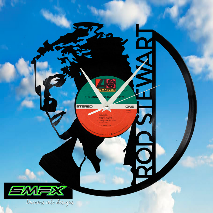 rod stewart wagon Laser Cut Vinyl Record artist representation or vinyl clock