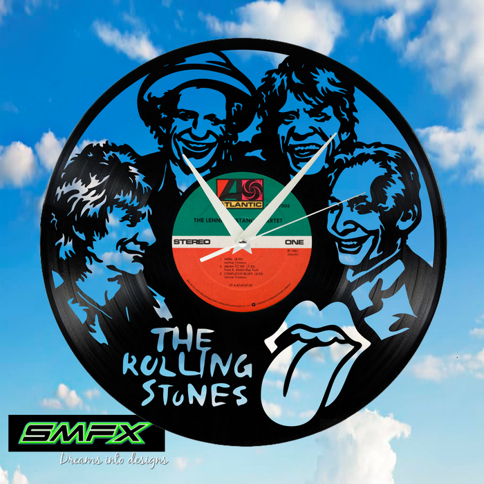 rolling stones wagon Laser Cut Vinyl Record artist representation or vinyl clock