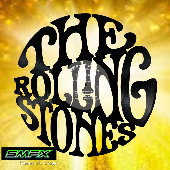 rolling stones wagon Laser Cut Vinyl Record artist representation or vinyl clock