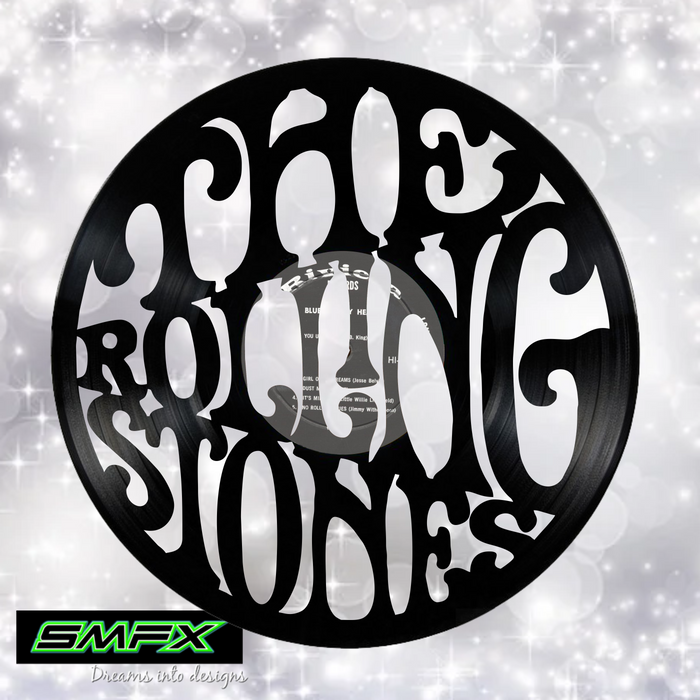 rolling stones wagon Laser Cut Vinyl Record artist representation or vinyl clock
