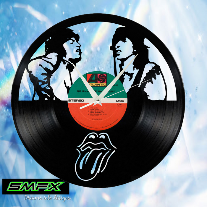 rolling stones wagon Laser Cut Vinyl Record artist representation or vinyl clock