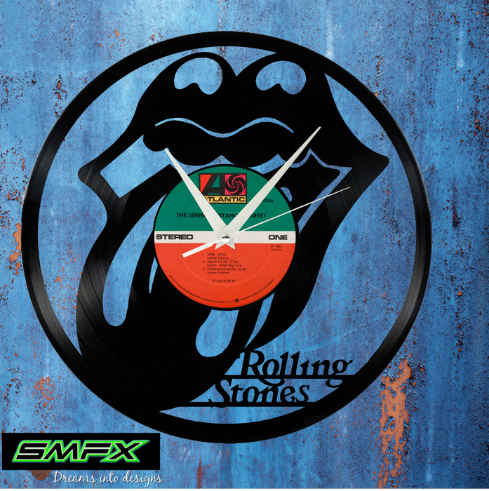 rolling stones wagon Laser Cut Vinyl Record artist representation or vinyl clock