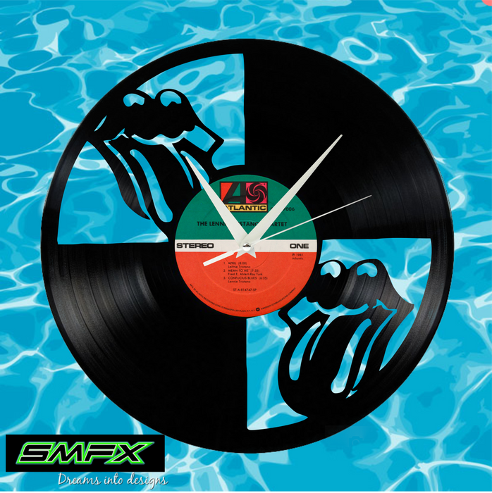 rolling stones wagon Laser Cut Vinyl Record artist representation or vinyl clock