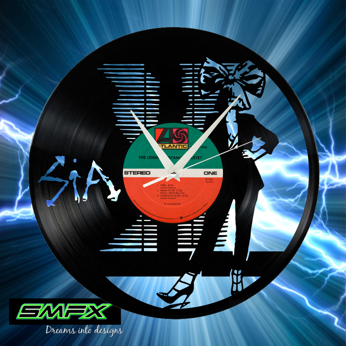 sia Laser Cut Vinyl Record artist representation or vinyl clock