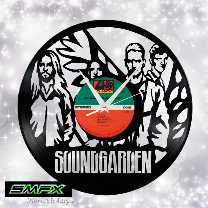 soundgarden Laser Cut Vinyl Record artist representation or vinyl clock