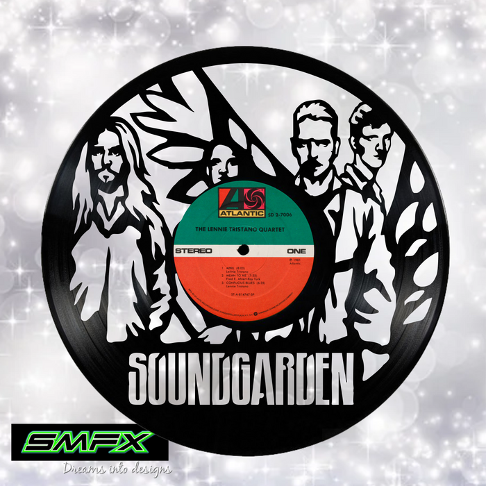 soundgarden Laser Cut Vinyl Record artist representation or vinyl clock