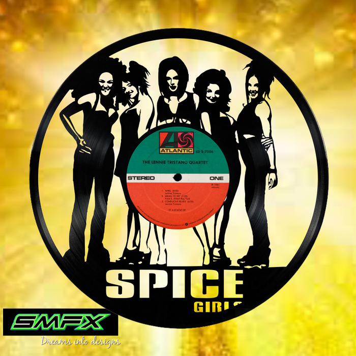 spice girls Laser Cut Vinyl Record artist representation or vinyl clock