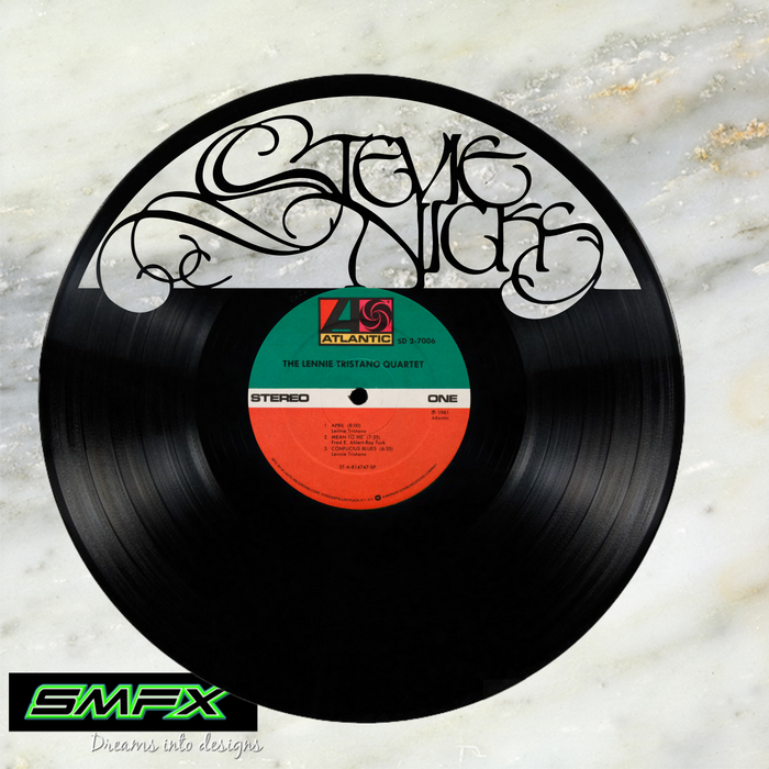 stevie nicks Laser Cut Vinyl Record artist representation or vinyl clock