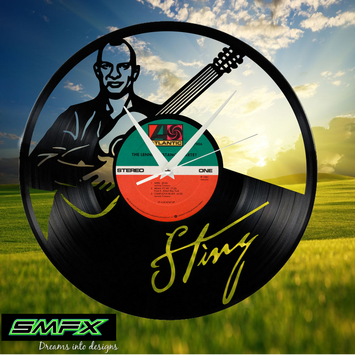 sting Laser Cut Vinyl Record artist representation or vinyl clock