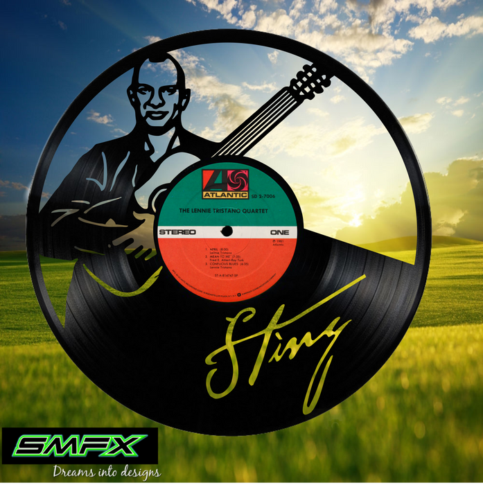 sting Laser Cut Vinyl Record artist representation or vinyl clock