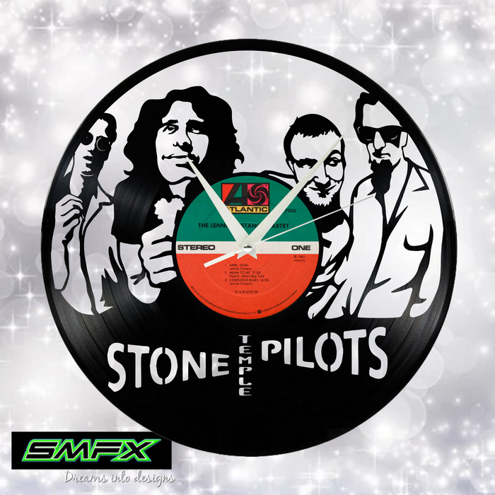 stone temple pilots Laser Cut Vinyl Record artist representation or vinyl clock
