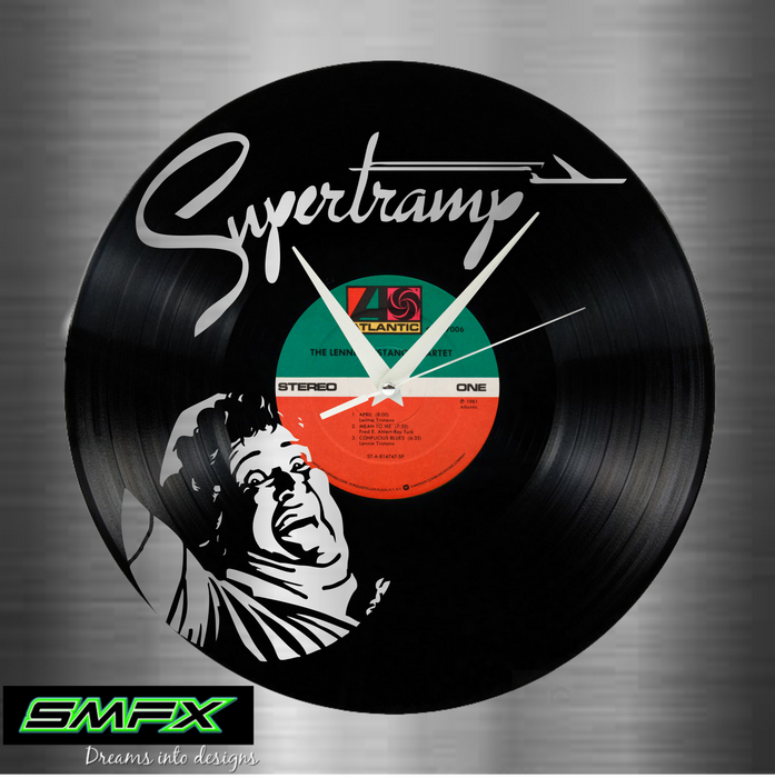 super tramp Laser Cut Vinyl Record artist representation or vinyl clock