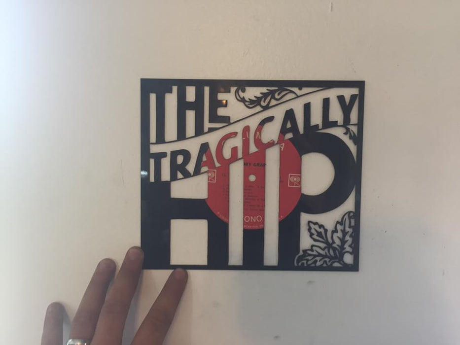 the tragically hip Laser Cut Vinyl Record artist representation or vinyl clock