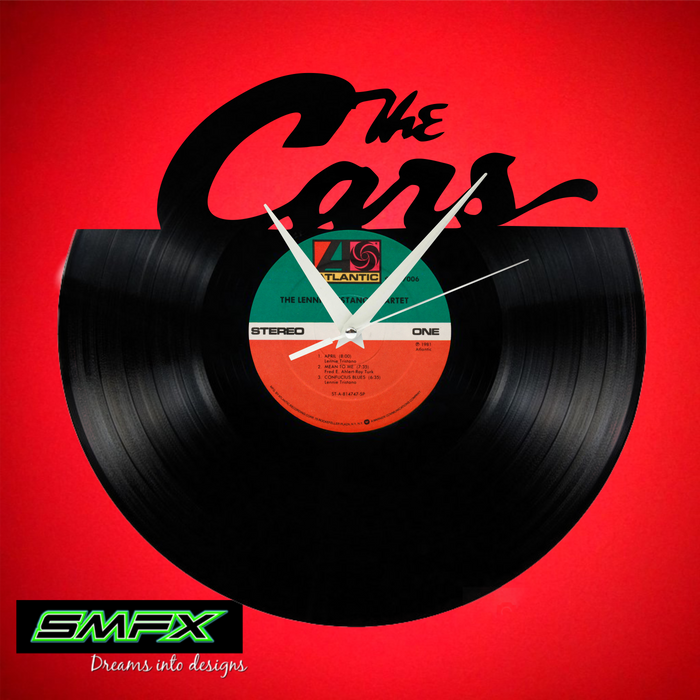 the cars Laser Cut Vinyl Record artist representation or vinyl clock
