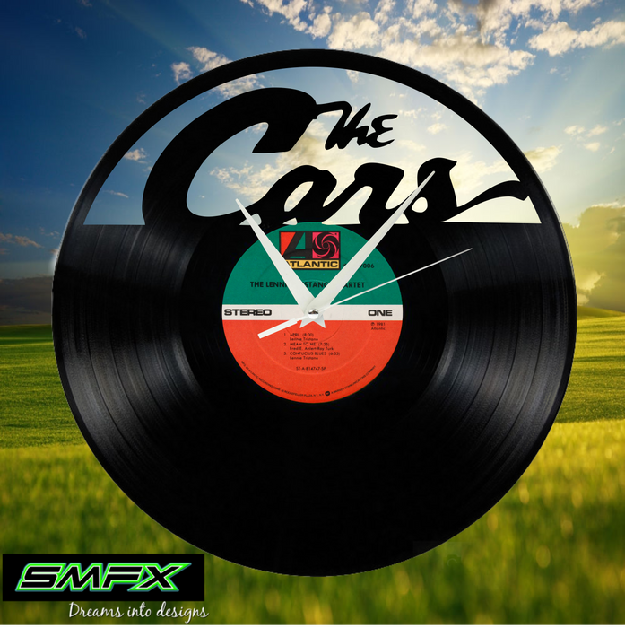 the cars Laser Cut Vinyl Record artist representation or vinyl clock