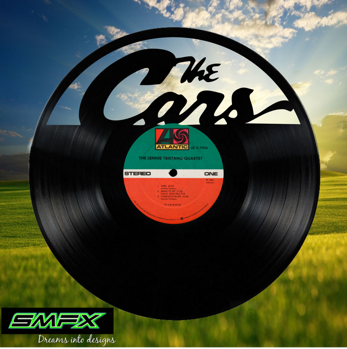 the cars Laser Cut Vinyl Record artist representation or vinyl clock