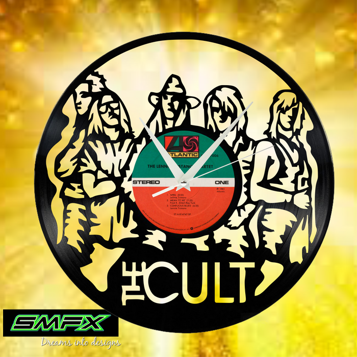 the cult Laser Cut Vinyl Record artist representation or vinyl clock