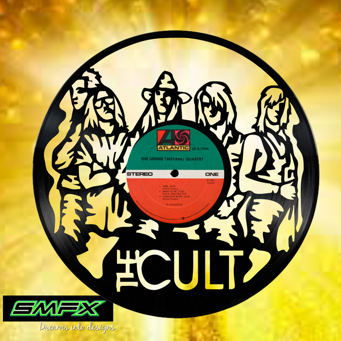the cult Laser Cut Vinyl Record artist representation or vinyl clock