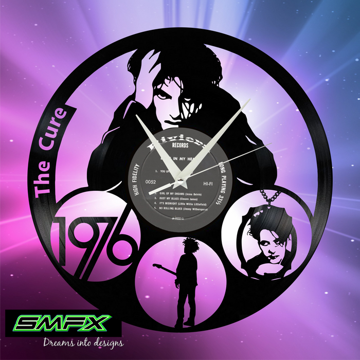 the cure Laser Cut Vinyl Record artist representation or vinyl clock