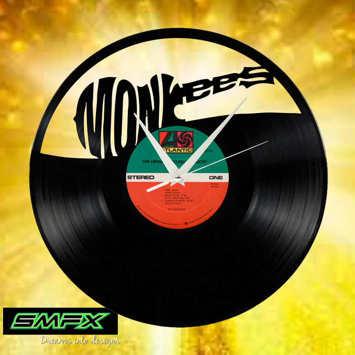 the monkees Laser Cut Vinyl Record artist representation or vinyl clock