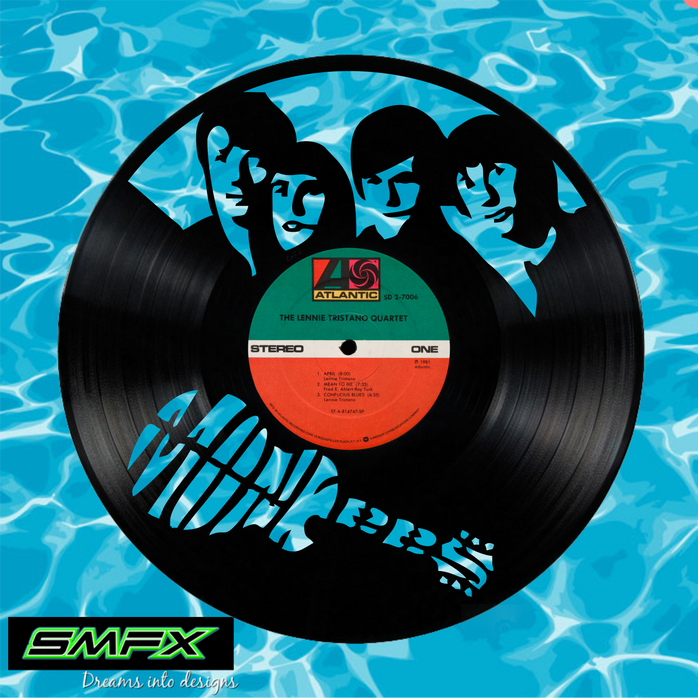 the monkees Laser Cut Vinyl Record artist representation or vinyl clock