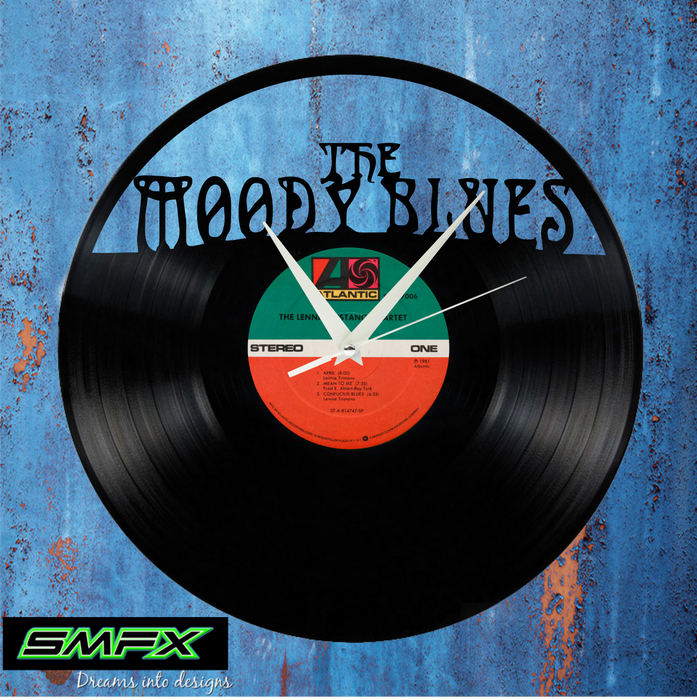 the moody blues Laser Cut Vinyl Record artist representation or vinyl clock