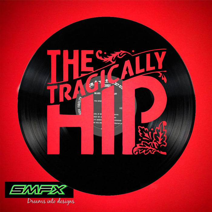 the tragically hip Laser Cut Vinyl Record artist representation or vinyl clock