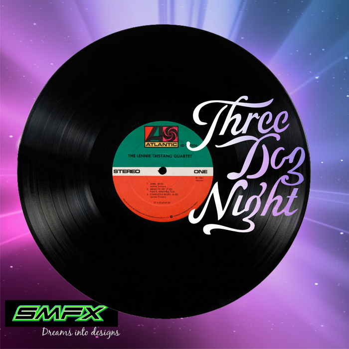 three dog night Laser Cut Vinyl Record artist representation or vinyl clock