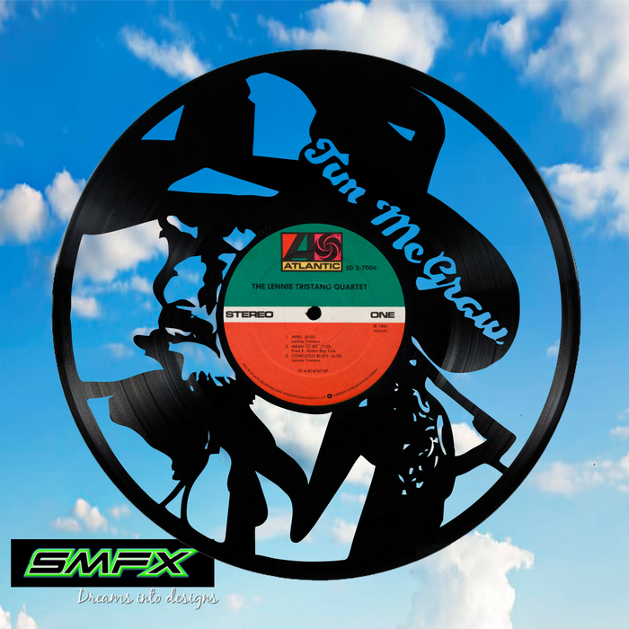 tim mcGraw Laser Cut Vinyl Record artist representation or vinyl clock