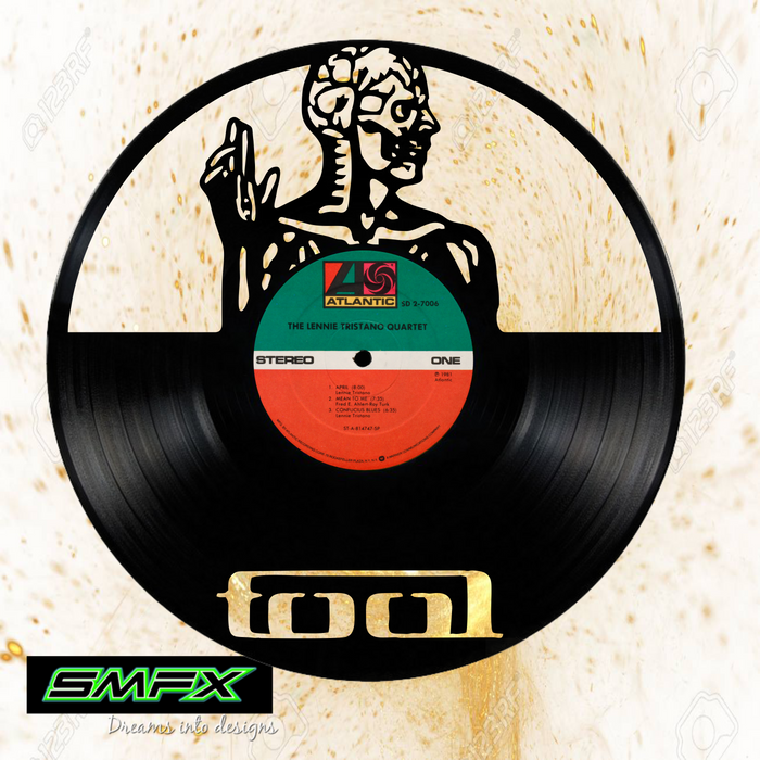 tool Laser Cut Vinyl Record artist representation or vinyl clock