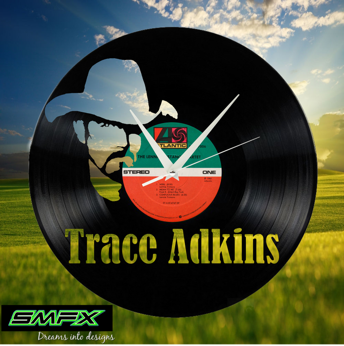trace adkins Laser Cut Vinyl Record artist representation or vinyl clock