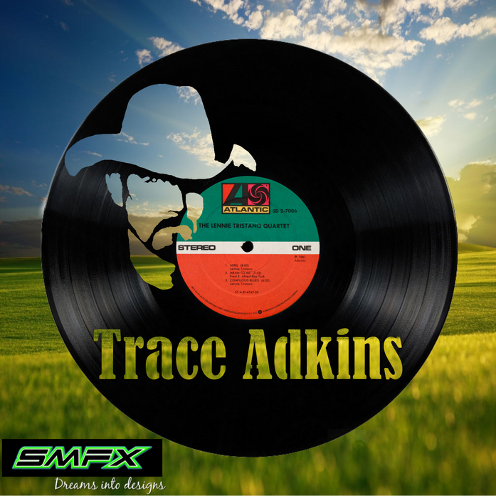 trace adkins Laser Cut Vinyl Record artist representation or vinyl clock