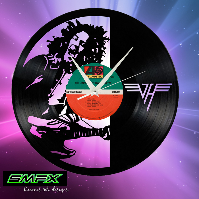 Van Halen Laser Cut Vinyl Record artist representation or vinyl clock